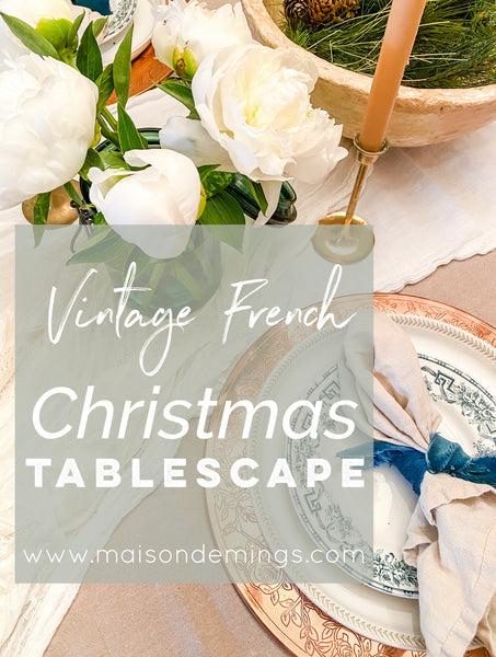 Vintage French Christmas Tablescape