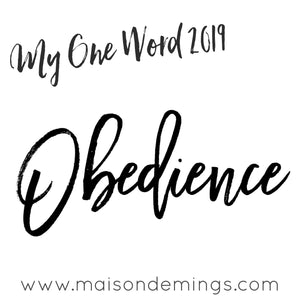 My One Word - Obedience